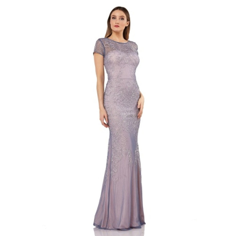 JS Collections - Womens Short Sleeve Aline Gown