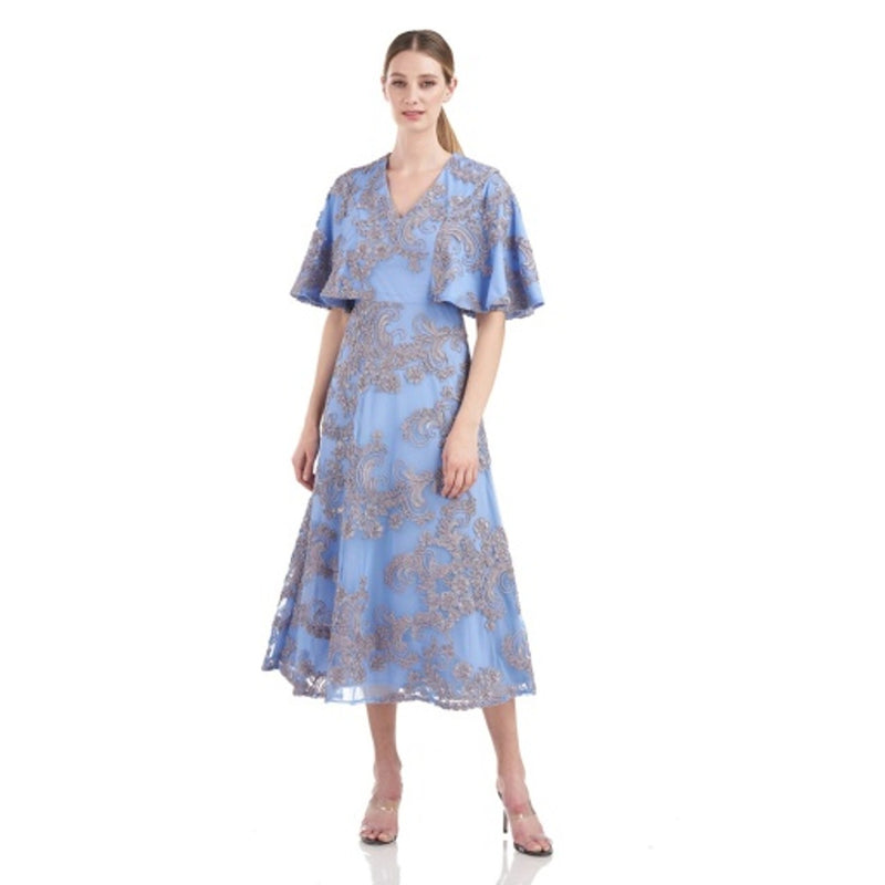 JS Collections - Womens Saige a-Line T-Length Dress