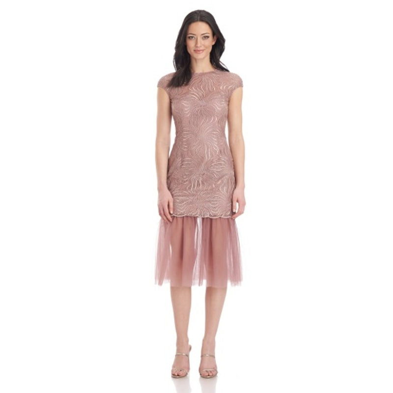 JS Collections - Womens Tierny Cap Sleeve Midi Dress