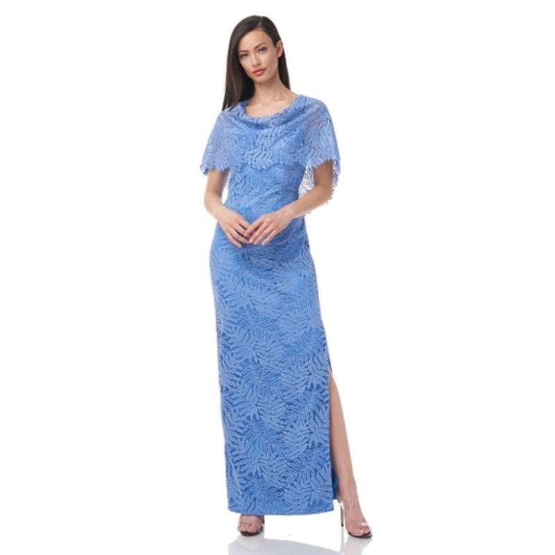 JS Collections - Womens Katherine Cowl Neck Gown