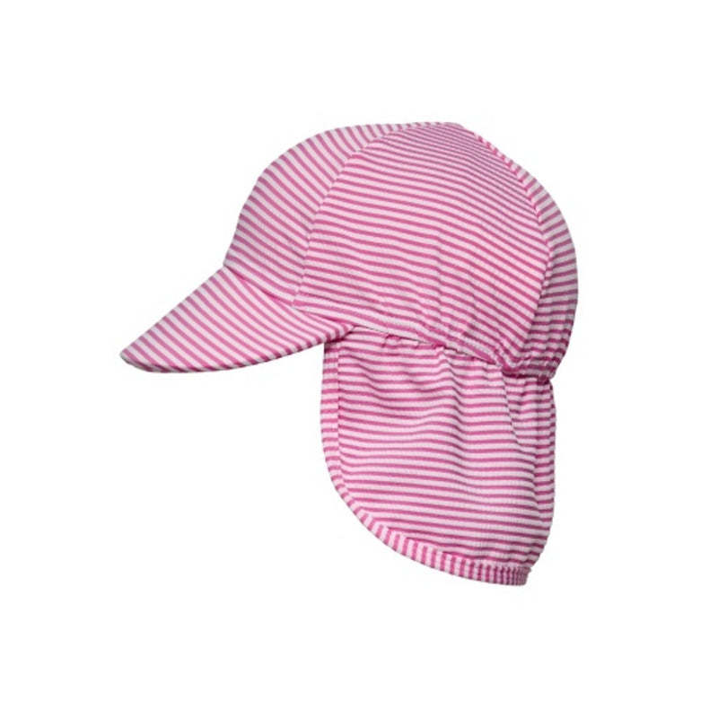 Snapper Rock - Kids Raspberry Stripe Floating Flap Hat