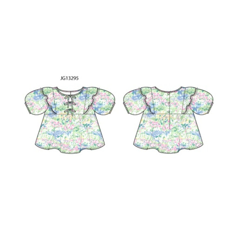 Janie and Jack - Girls with X Multi Scenic Bow Short Sleeve Top E1