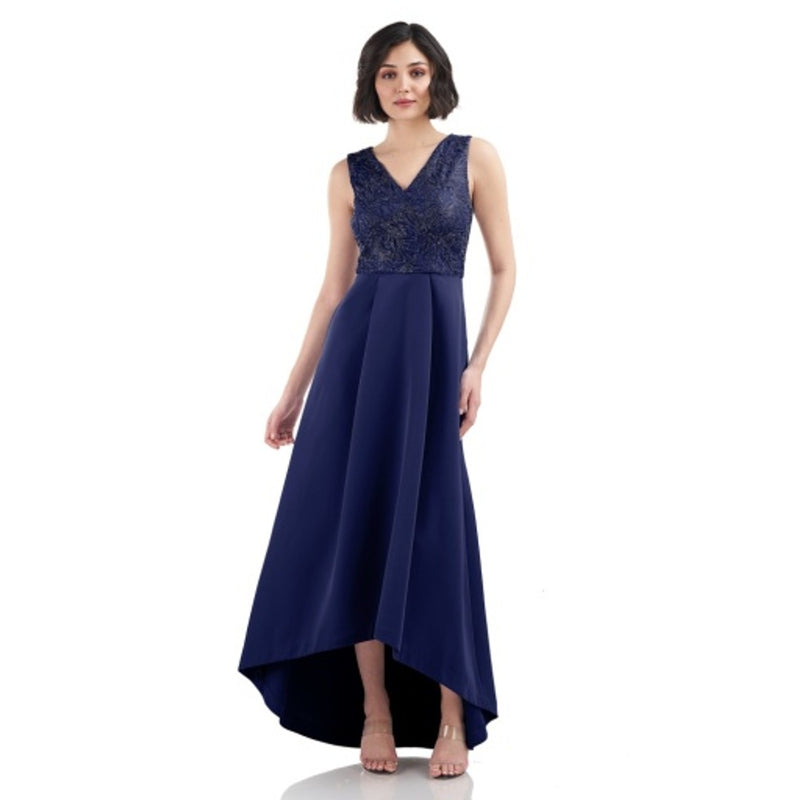 JS Collections - Womens Khloe V-Neck High-Low Gown