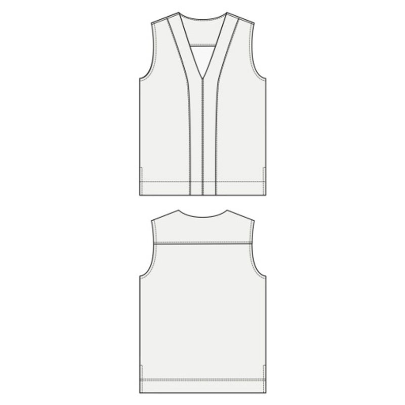 Liverpool Los Angeles - Womens Sleeveless V-Neck Woven-to-Knit Top