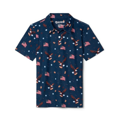 Tipsy Elves - Boys Youth Boy's 8-Bit Eagle Golf Polo