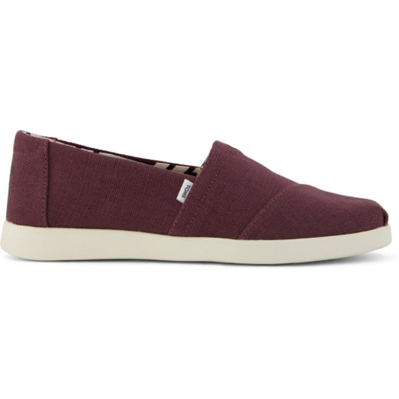 TOMS - Womens Alpargata Plus - Dark Burgundy Heritage Canvas