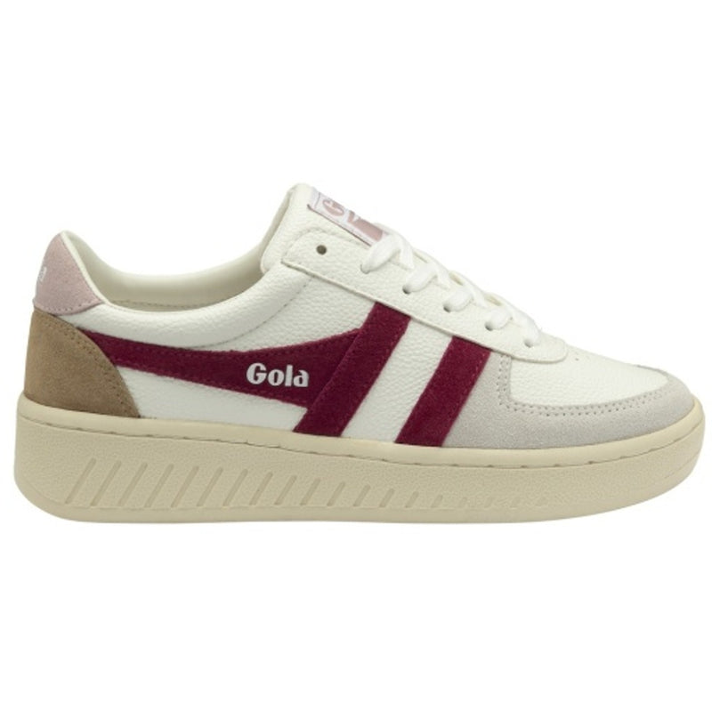 Gola - Womens Grandslam Trident Sneakers - White/Cerise/Chalk Pink