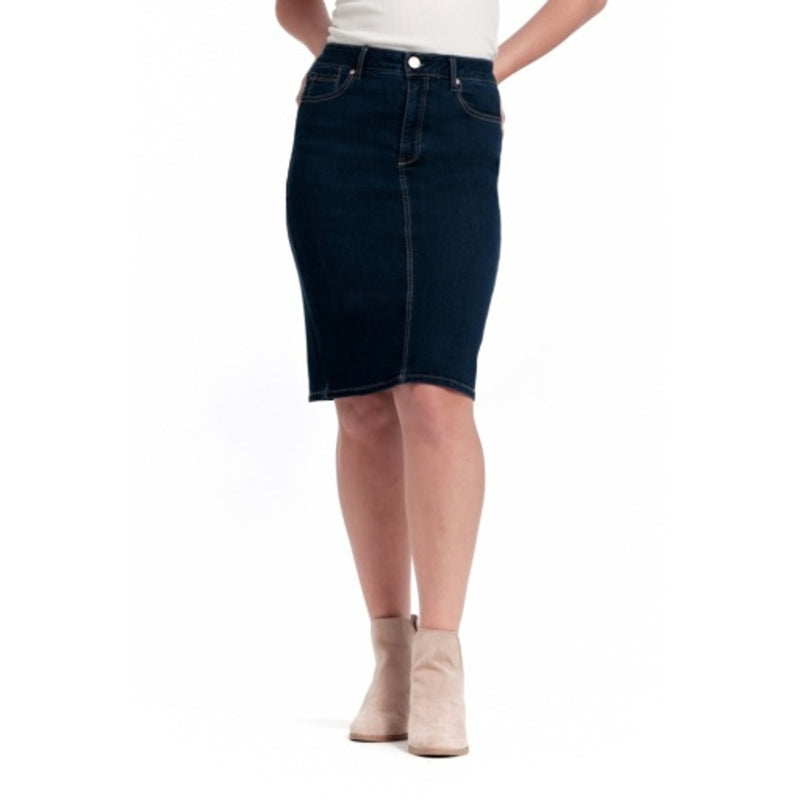 1822 Denim - Womens 23" Knee Length Denim Skirt