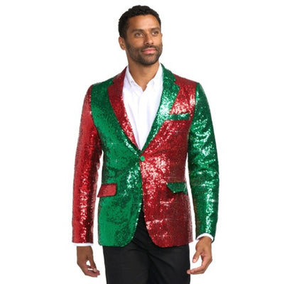 Tipsy Elves - Mens Red and Green Blazer