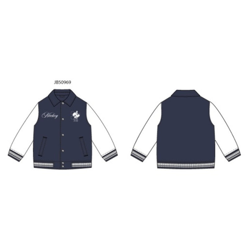 Janie and Jack - Boys K Navy Colorblck Mickey Ft Vrsty Jckt Disney