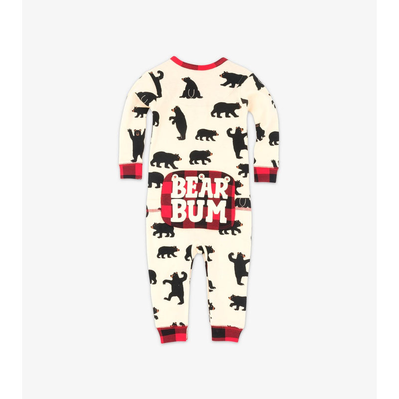 Little Blue House - Black Bears Baby Union Suit
